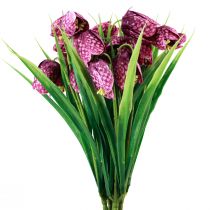 položky Fritillaria fialová kockovaná doska kvety umelé kvety 28cm 6 ks