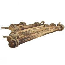 položky Nástenná dekorácia vianočný stromček drevená boho dekorácia flambovaná 50×65cm