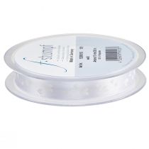 položky Darčeková stuha biela svadobná stuha ozdobná stužka 15mm 20m