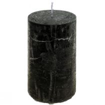 položky Čierne sviečky farebné stĺpové sviečky 50x100mm 4ks