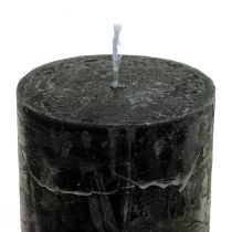 Článok Čierne sviečky jednofarebné stĺpové sviečky 50x100mm 4 ks