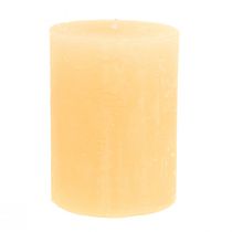 položky Sviečky Apricot Light Jednofarebné stĺpové sviečky 60×80mm 4ks