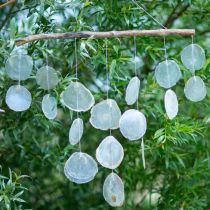 položky Námorný dekoračný vešiak zvonkohra na vetve z naplaveného dreva L65cm