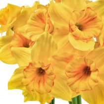 položky Dekorácia narcisy umelé kvety žlté narcisy 38cm 3 ks