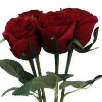 položky Umelé ruže červené Umelé ruže Hodvábne kvety červené 50cm 4ks