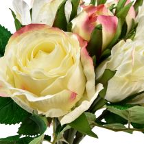 položky Umelé ruže Žlté Umelé ruže Dekoračná kytica 29cm 12ks