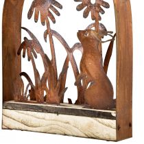 položky Veľkonočná dekorácia hrdzavé zajačiky dekorácia závesná dekorácia kovová 20×5×29,5cm