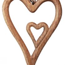 položky Drevené srdce prírodné drevené srdiečka na zavesenie 8×11cm 4ks