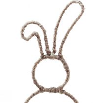 položky Veľkonočná dekorácia zajačika ozdobná zátka zajačik kovový prírodný V36cm 4ks
