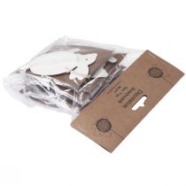 položky Medovníkové veľkonočné zajačiky na zavesenie biely oranžový V8cm 5ks