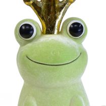 položky Dekoračná žabka, žabí princ, jarná dekorácia, žabka so zlatou korunkou svetlozelená 40,5cm