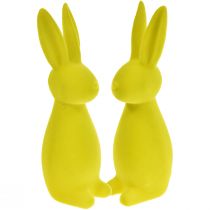 položky Flocked Easter Bunnies Žlto-zelený – 2. výber – 8×10×29cm 2 ks