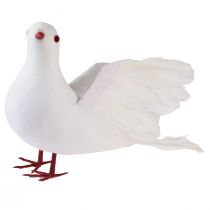 Svadobná dekorácia dekoračná holubica biela dekorácia svadobná holubica 17×23cm