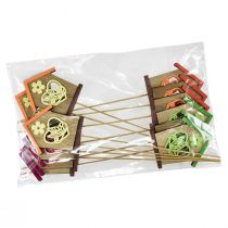 položky Kvetinová zátka pružinový domček motýľ kvet 8,5cm 12 ks