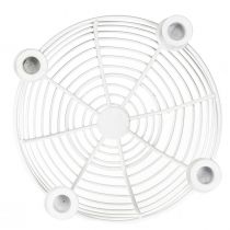 položky Svietnik v bielej ozdobnej kovovej miske Ø14cm V7cm