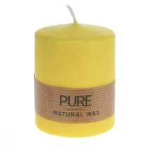 položky Pillar Candle Yellow Lemon Wenzel Candles PURE Candles 90×70mm
