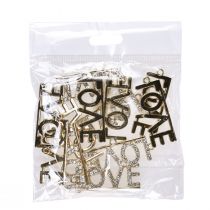 položky Valentínsky ozdobný prívesok Love metal silver 4cm 12ks