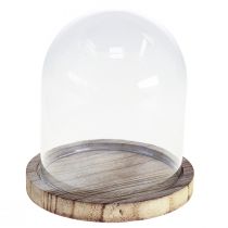 položky Sklenená dekorácia zvončeka drevený tanier dekorácia na stôl mini zvonček na syr V13cm