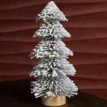 položky Mini vianočný stromček osvetlený LED jedľička so snehom 28 cm