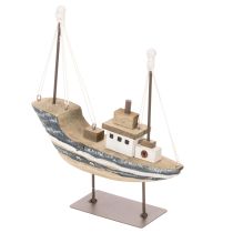položky Dekorácia lode, námornícky štýl, drevená so stojanom, 20 cm