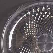 položky Dekoratívna priehľadná okrúhla misa s nohou, 32 cm