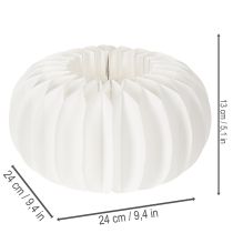 Článok Papierový kruh s včelinou tekvicou, okrúhly, veľký na sušené kvety a jesennú dekoráciu 24 cm, 4 ks