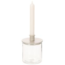 položky Okrúhle krémové svietniky na kužeľovité sviečky, dekorácia na stôl, 10 cm, 2 kusy