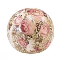 položky Keramická guľa s ružami keramická dekoratívna kamenina Ø9,5cm