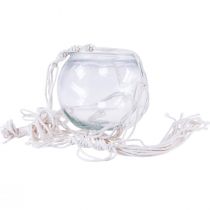 položky Závesný kôš Macrame sklenená dekoratívna váza okrúhla Ø13,5cm