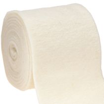 položky Plstená stuha 15cm x 5m biela