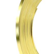 položky Hliníkový plochý drôt zlatý 5mm 10m