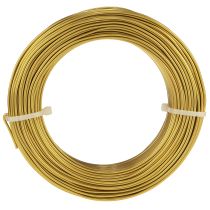 položky Zlatý hliníkový drôt, 2 mm, 60 m, 500 g, ohybný drôt na dekorácie a šperky.