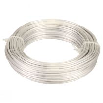 Hliníkový drôt hliníkový drôt 3mm bižutérny drôt bielo-strieborný matný 500g