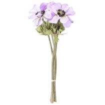 položky Umelé kvety sasanky v fialovej farbe, 34 cm dlhé, 4 kusy