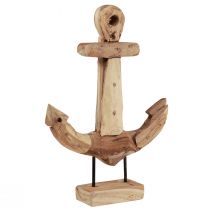 položky Dekorácia kotvy drevo kov so základňou teak maritime 26x7x38cm