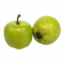 Deco mini jablká zelené žlté umelé V4,3cm Ø3,6cm 24str