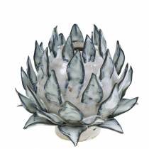 položky Dekoratívna váza Artikhocke Ceramic Modrá, Biela Ø9,5cm V9cm