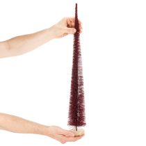 položky Dekoratívny vianočný stromček, štíhla figúrka stromčeka na drevenom podstavci, 60 cm