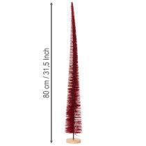položky Moderný tenký dekoratívny vianočný stromček na drevenom podstavci, 80 cm