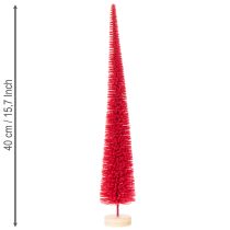 položky Dekoratívny úzky vianočný stromček, umelý vianočný stromček na drevenom podstavci, 40 cm, 3 kusy