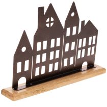Článok Dekorácia do radu domov, kovová s dreveným podstavcom, 30 cm