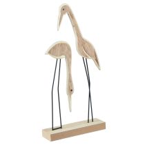 položky Stojan drevená figúrka žeriav pár prírodný 27,5×13cm 2 ks