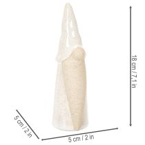 položky Dekoratívna figúrka škriatka, svetlá keramika, škandinávsky štýl, 18 cm, 3 kusy