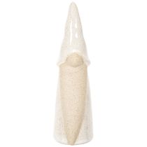 položky Dekoratívna figúrka škriatka, svetlá keramika, škandinávsky štýl, 18 cm, 3 kusy