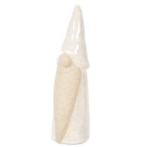 položky Dekoratívna figúrka škriatka, svetlá keramika, škandinávsky štýl, 18 cm, 3 kusy