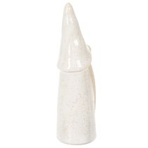 položky Dekoratívna figúrka škriatka, svetlá keramika, škandinávsky štýl, 18 cm, 3 kusy