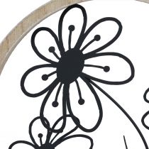 položky Kovová kvetinová dekorácia na stôl drevená kovová jarná dekorácia V19cm