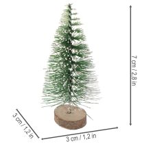 Článok Umelé mini vianočné stromčeky ako vianočná dekorácia na stôl, pokryté snehom, 6 cm, 12 kusov