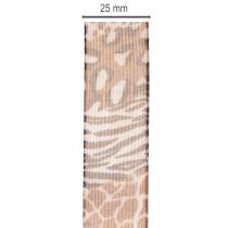 Článok Dekoratívna stuha, zvieracia potlač, leopardí vzor, darčeková stuha, šírka 25 mm, dĺžka 20 m