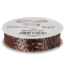 Článok Dekoratívna stuha, zvieracia potlač, leopardí vzor, darčeková stuha, šírka 25 mm, dĺžka 20 m